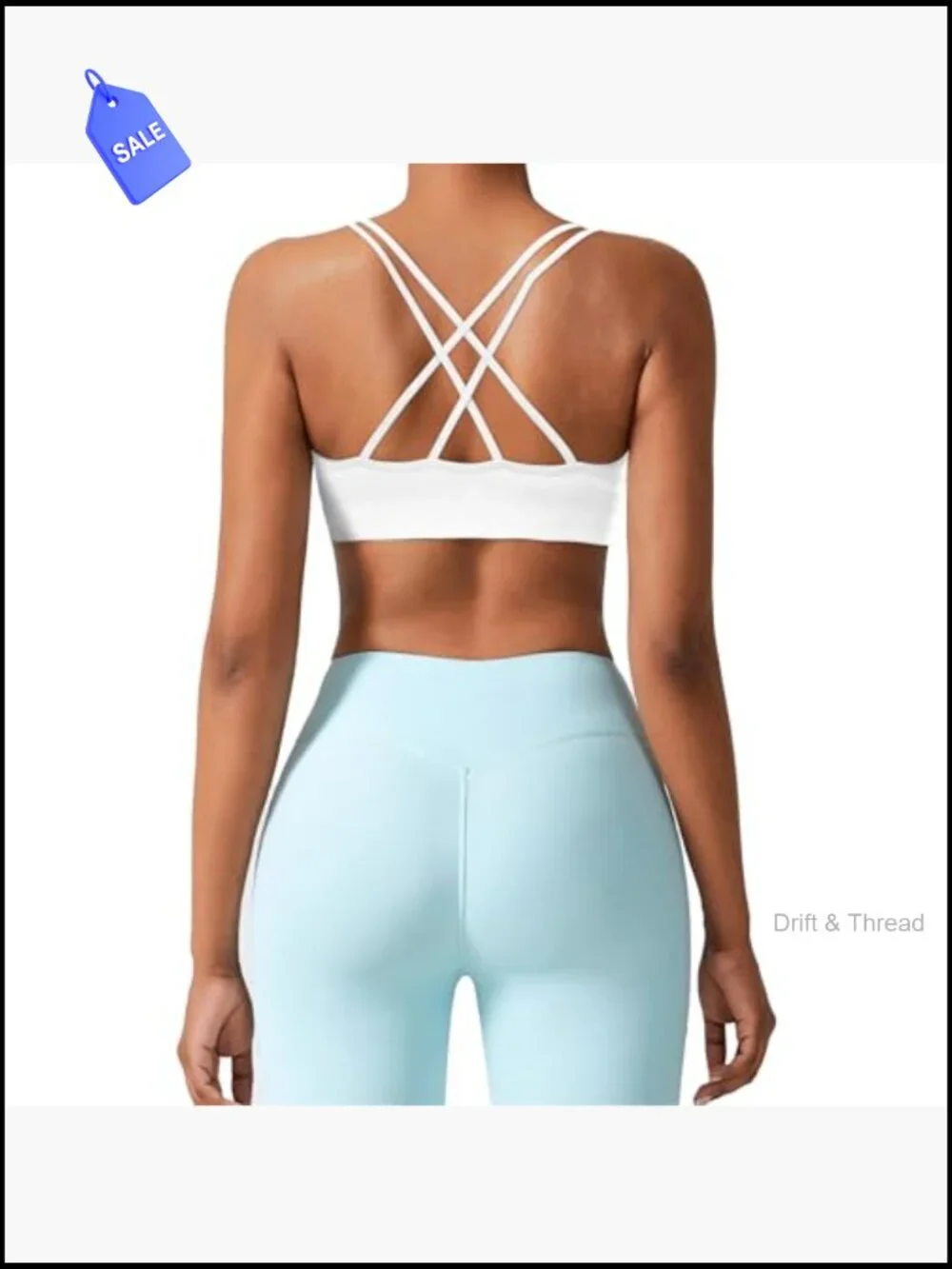 V-Neck Strappy Criss Cross Yoga Bra Padded Medium Support Sport Bras 3 Pack